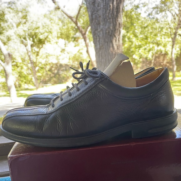 Sandro Mens brown 10 D DE Leather split square oxford comfort dress casual shoe - Picture 3 of 9